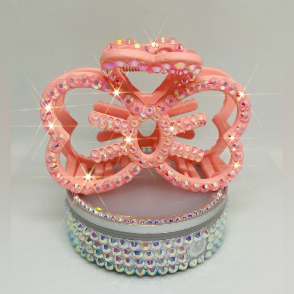 Handmade Bedazzled Bow Hair Clip